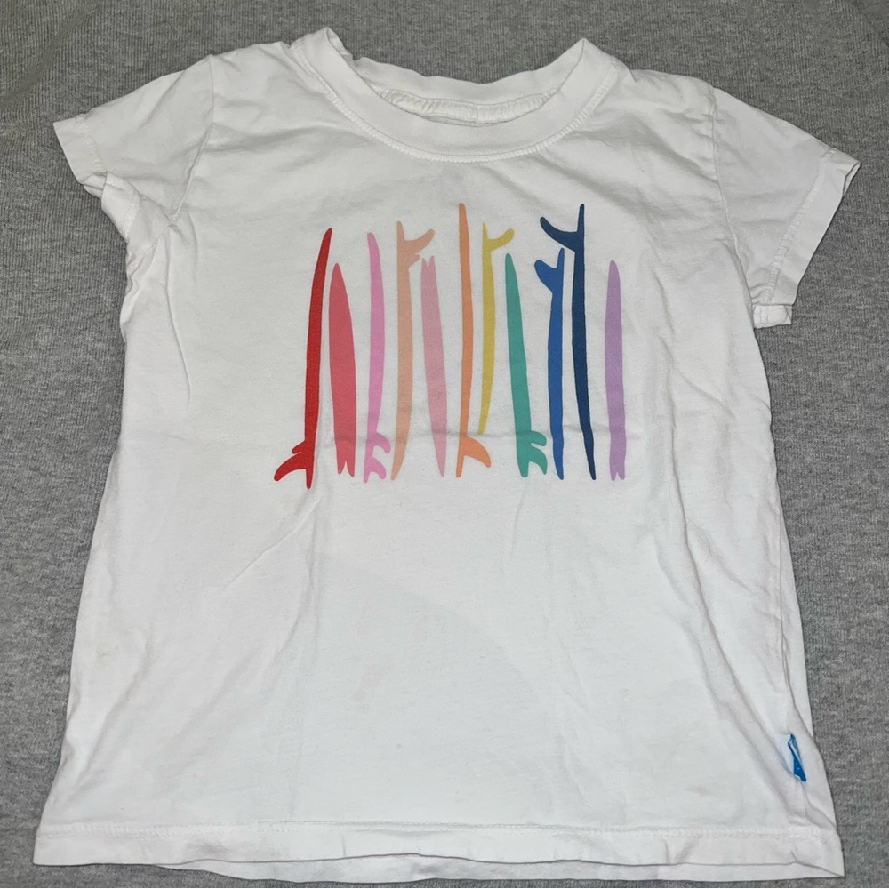 Feather 4 Arrows Kids White Surfboard Graphic T-Shirt